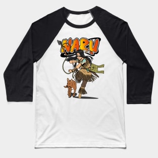 Native Indian Alien Fighting Warrior Ninja Shinobi Parody Baseball T-Shirt